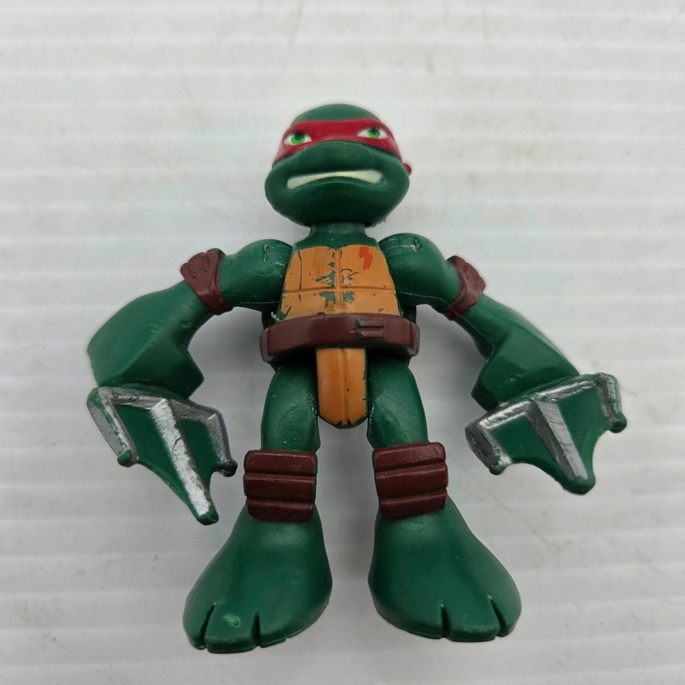 TMNT Raphael Mini Action Figure Red Mask Ninja Turtle Playmates 2.5 Inch
